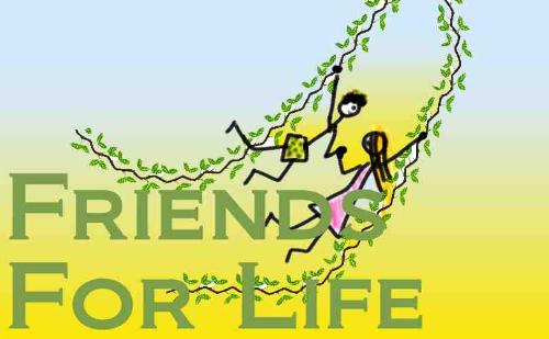 Friends - Two vine-swinging friends for life.