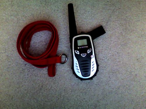 Dog Lead and Walkie Talkie - The lead and walkie talkie that I had brought home from work by accident. Luckily, it's not a big deal.