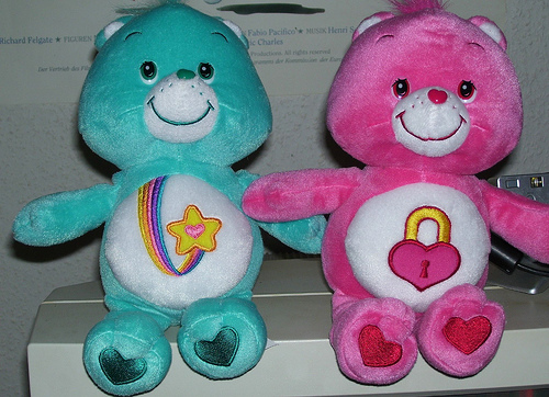 carebears - thanks-a-lot bear and secret bear