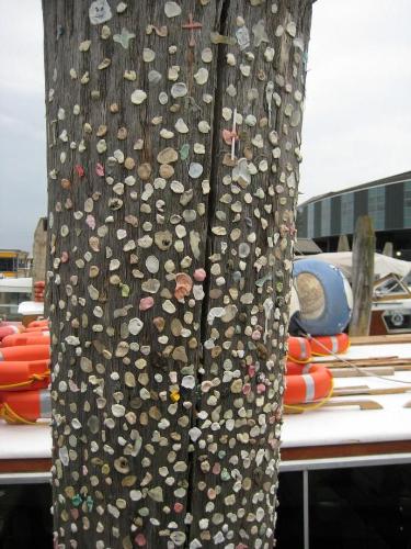One of the pillars of GUM - that I took in Italy at the docks. While waiting for the ferry toward Venice, I saw this interesting pillar that is so colorful.