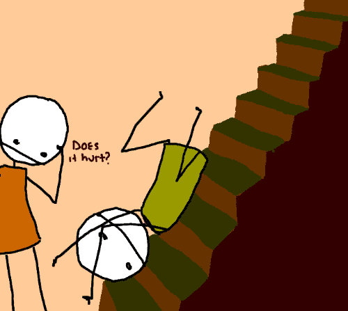 Stumble, trip and fall - When was the last time you tripped or stumbled over something? Di you get hurt? Stumble, trip and fall - When was the last time you tripped or stumbled over something? Di you get hurt?