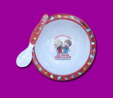 Chapmans icecream bowl - chapmans icecream bowl. Free offer from website. Plastic bowl and spoon. unbreakable.