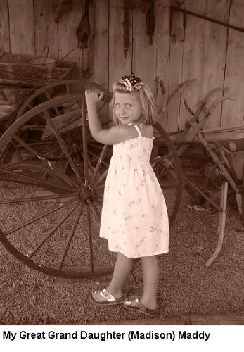 Maddison - My Great Grand Daughter at age 7