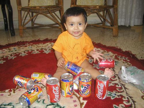 Coke and Fanta Advertisement - my son endorsing soda pop