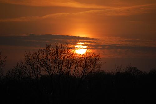 sunset - photo taken facing the sun