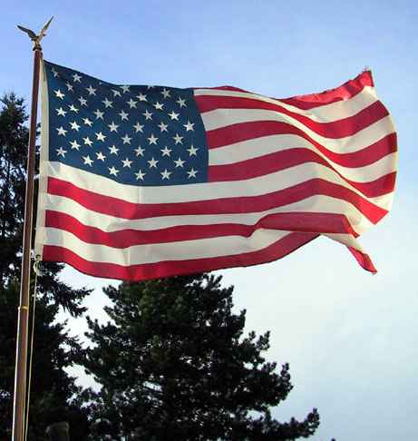 united states flag - divided we fall