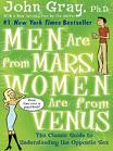 have you seen it - Author John Gray&#039;s new book cover for updated Men Are From Mars, Women Are From Venus book, lime green cover with fun title font with a man looking at top part of title and a youn lady in a hot baby blue dress against bottom portion of title