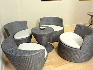 chair set opened - same chair set after assembly