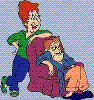 Janet & Jerry - I'm a cross between Maxine and Betty Boop. Jerry is a cross between Capt. Kirk of Star Trek and Mr. Bean.