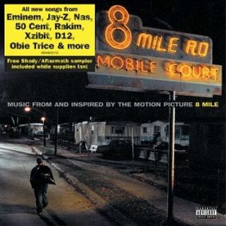 Eminem's Album 8Mile. - Backcover of album titled above.