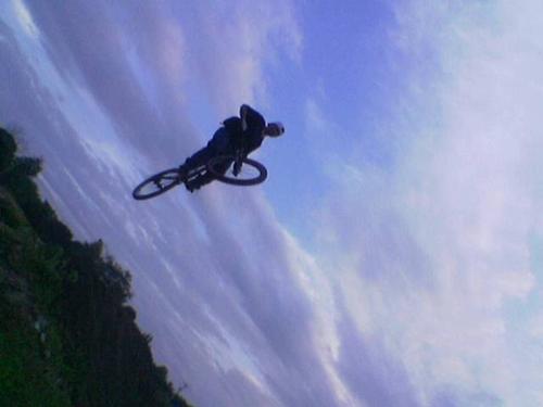 Sports  - Love sports?? This was captured last 2006 and that's my brother..My brother dirt biking so much and even wants to try a very dangerous stuff like this..Well,it's still fun though..:-0