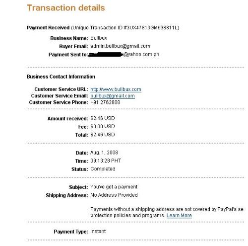 my Ptc.bullbux payment proof whoo very much happy  - this is my payment proof for bullbux since i got earlier today my very first payout in ppc sits..