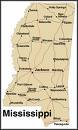Mississippi - Map of mississippi