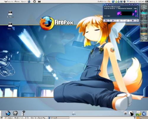 My desktop - A screencap of my current desktop. Using Ubuntu 8.04.
