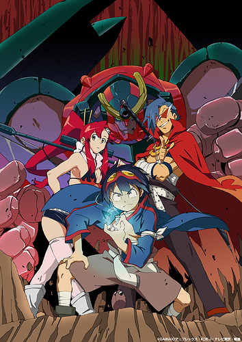 Kamina, Yoko And Simon - The trio from the first part of Tengen Toppa Gurren-Lagann anime TV series