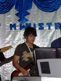 my guitarist friend - My friend is a guitarist. We both are members of a church choir. I sing while he plays the guitar.