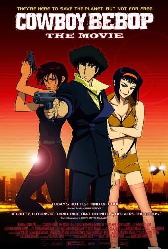 Cowboy Bebop: The Movie - Cowboy Bebop: The Movie, known in Japan as Cowboy Bebop: Knockin' On Heaven's Door is an animated feature film directed by Shinichiro Watanabe, based on the Cowboy Bebop television series. The film was rated 'R' by the Motion Picture Association of America.