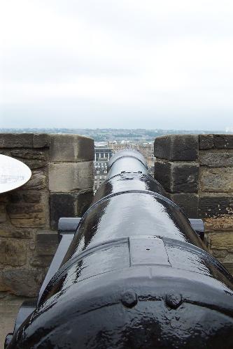 Cannon - A cannon in Edinburgh Castle overlooking the city.