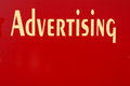 Advertising - board showing the work advertising