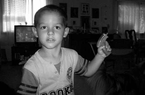 My Son in Minnesota - On vacation to visit my inlaws, my nieces are great photographers and love snapping photos of Maverick when they get to see him.