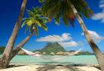 tropical island - A tropical island with a hammock that has your name on it.