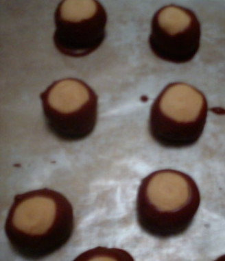 Peanut Butter Buckeyes! - The finished product.