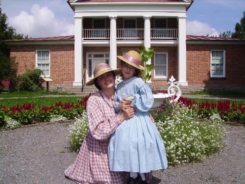 living history museum - my daughter at work with me