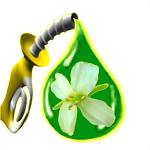 biofuel - A gas nozzle delivering a drop of green fuel.