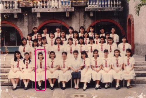4th year high school class pic (1990) - This was our 4th year high school picture.Obviously I was the one encircled.I was the class secretary and as a rule in high school...the students who can sit infront are the class officers.This was taken in Phil.Womens University.One of the famous all-girls exclusive school here in our country.;p Gosh I am old already.lol