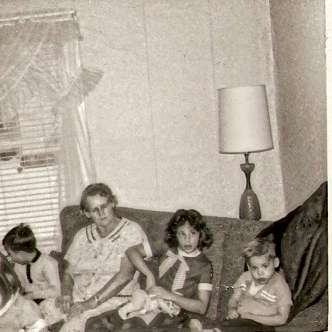 me 40 years ago - with my aunt nin, my brother tommy.