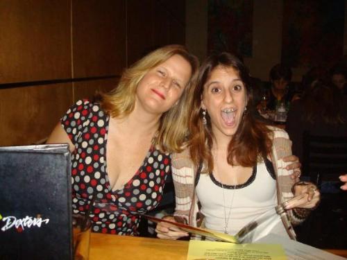 Mom and I at dinner :) - We're so cool!