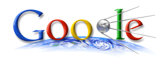 google - Google celebrates Sputnik's 50th anniversary.