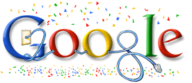 google - Google celebrates the arrival of new year 2008.