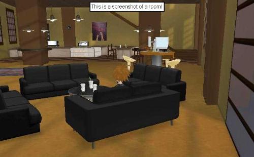 google.com - Google 3d - Lively's 3d chat room screen shot