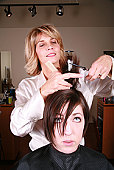 haircut - photo of woman getting haircut