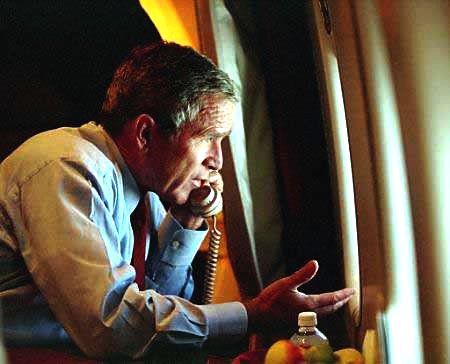 President George W. Bush - The President on Air Force 1