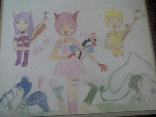 mew mew power - desenul meu cu 'mew mew power' , my drawings whith 'mew mew power' Zoey , Kiki ,Corina, Bridget, Renee