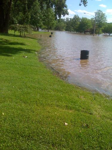 Sunset Marina, IL - This is a picture of the famous Mississippi river in the state of Illinois. As you can see...it fluded!