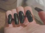 black nails - nails painted in black