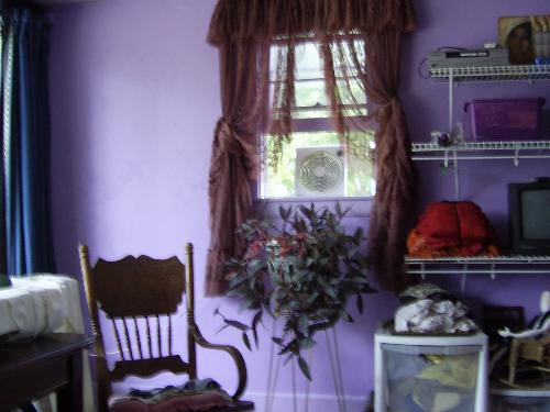 My new room - I call this color 'violent violet', hehehe, but it doesn't look to violent does it. I think it looks quite calm actually!