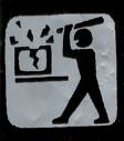 tv - cartoon of person bashing a TV