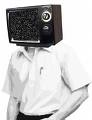 TV head - Man with a TV for a head.