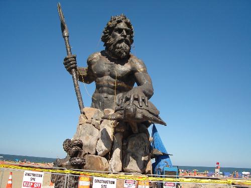 Virginia Beach - The statue in this picture was taken at Virginia Beach. It is a statue of 'the sea king'.