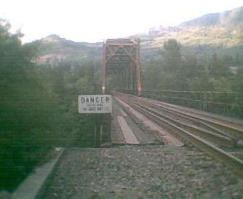 Danger KEEP OFF - Train bridge at Kanasket, WA