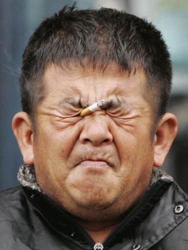 smoking with eyes!! - look at him..he's trying something new!!if you wish you too can try it!!
