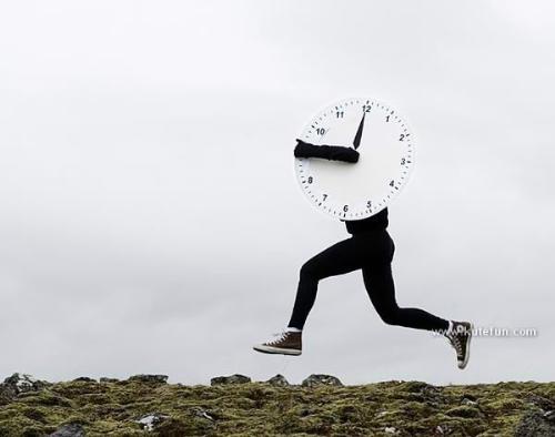 running out of time! - im in a great confusion ..whether he is running with time or without time?!?!?!