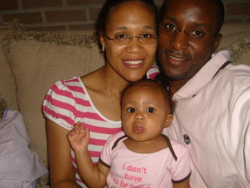 Family pic - This was taken after we returned home from our 2nd anniversary dinner