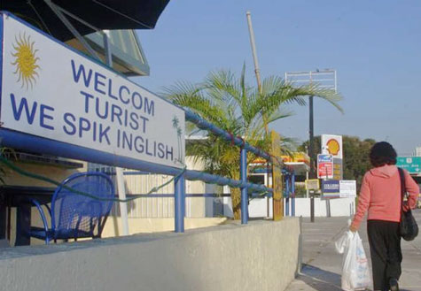 funny english :-) - look at the announcement board in the pic...isn't that funny?