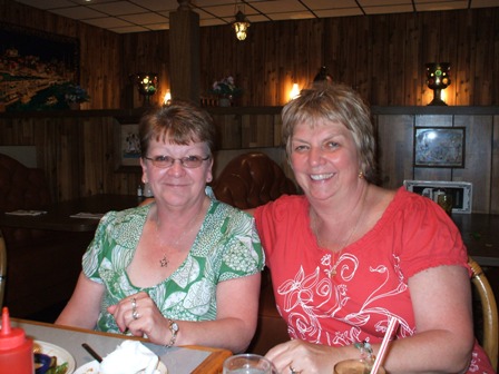 Sisters - My older sister and I when we met Grandpa Bob and Minnie