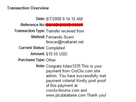 new payment from croclix !!! - here is a new payment from croclix !! i have a banner in my website u can sign up there